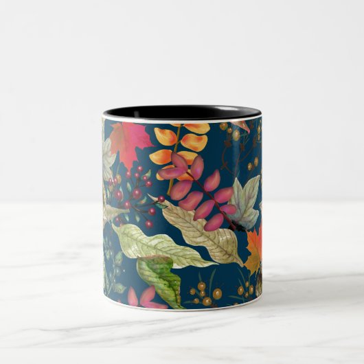 Herbstlaub Zweifarbige Tasse (Mittel)