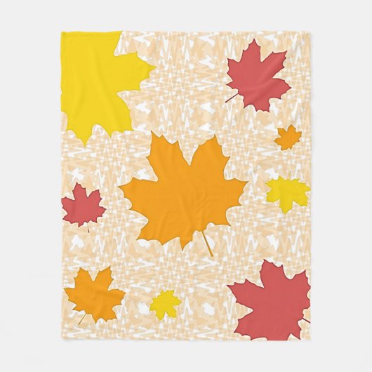 Herbstlaubdecke Fleecedecke (Vorderseite)