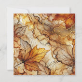 Herbstlaube Alkoholtupfer Papier Einladung (Vorderseite)