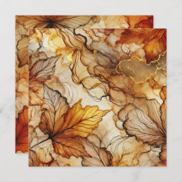 Herbstlaube Alkoholtupfer Papier Einladung