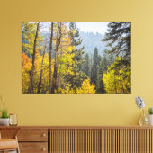 Herbstlaube am Lake Tahoe Stretched Canvas Print Leinwanddruck (Insitu (Wohnzimmer))