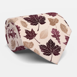 Herbstlaube auf Cremeweiß Krawatte