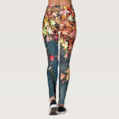 Herbstlaube auf Gehsteig Leggings (Rückseite)