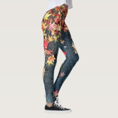 Herbstlaube auf Gehsteig Leggings (Rechts)