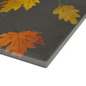 Herbstlaube auf Grau Schneidebrett (Ecke)