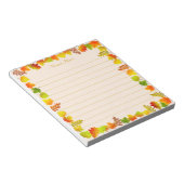 Herbstlaube auf hellbeige Liner Notizblock (angewinkelt)