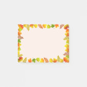 Herbstlaube auf hellbeige post-it klebezettel (Vorderseite)
