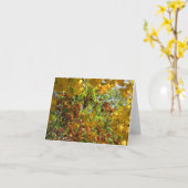 Herbstlaube aus Gold und Rost Karte (Gelbe Blume)