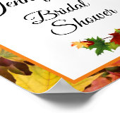 Herbstlaube Begrüßung Brautparty-Plakat Poster (Ecke)