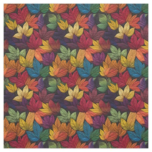 Herbstlaube besticktes Muster Stoff (Muster)