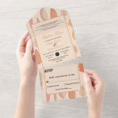 Herbstlaube Boho Country Floral Wedding All In One Einladung (Abreißen)