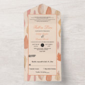 Herbstlaube Boho Country Floral Wedding All In One Einladung (Innen Boden)