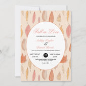 Herbstlaube Boho Country Floral Wedding Einladung (Vorderseite)