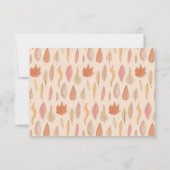 Herbstlaube Boho Country Floral Wedding RSVP Karte (Rückseite)