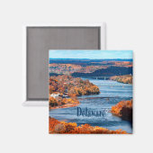 Herbstlaube des Delaware Magnet (Vorderseite/Rückseite)