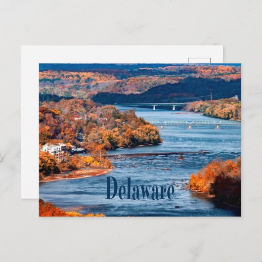 Herbstlaube des Delaware Postkarte (Vorne/Hinten)