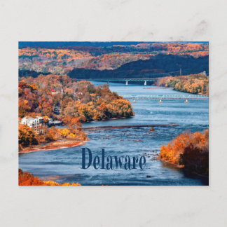 Herbstlaube des Delaware Postkarte