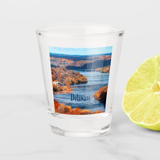 Herbstlaube des Delaware Schnapsglas (Vorderseite)