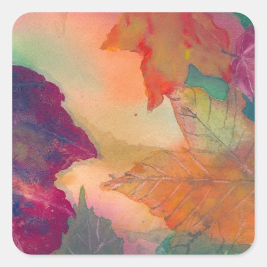 Herbstlaube entlang der Küste in NE Square Sticker (Vorderseite)