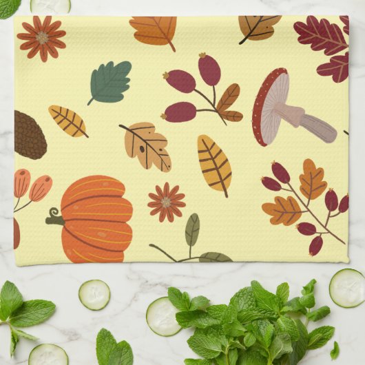 Herbstlaube & Ernte Pattern Küchentücher (Gefaltet)