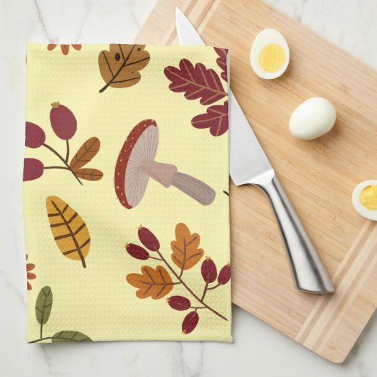 Herbstlaube & Ernte Pattern Küchentücher (Viertel Falte)