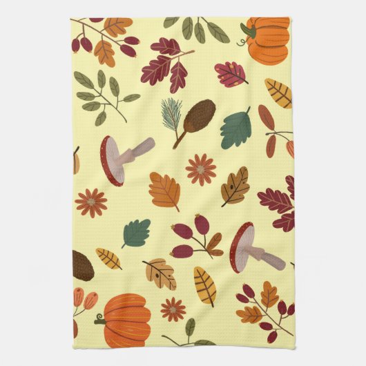 Herbstlaube & Ernte Pattern Küchentücher (Vertikal)