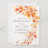 Herbstlaube Erntedank Abendessen Einladung (Vorderseite)