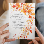 Herbstlaube Erntedank Abendessen Einladung