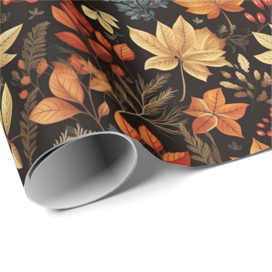 Herbstlaube fallen geschenkpapier (Rolleneckpunkt)