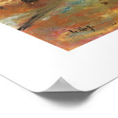 Herbstlaube friedliche Wanderkunst Poster (Ecke)