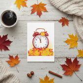 Herbstlaube für den Herbstwechsel und Retro-Uhr Einladung