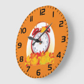 Herbstlaube für den Herbstwechsel und Retro-Uhr Große Wanduhr (Winkel)