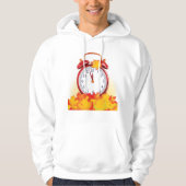 Herbstlaube für den Herbstwechsel und Retro-Uhr Hoodie (Vorderseite)