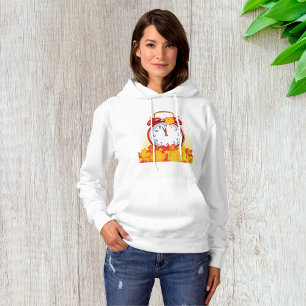 Herbstlaube für den Herbstwechsel und Retro-Uhr Hoodie