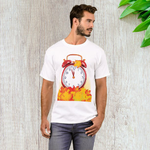 Herbstlaube für den Herbstwechsel und Retro-Uhr T-Shirt