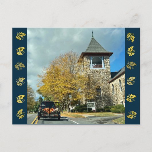 Herbstlaube für die Lieferung von Pumpen Postkarte (Vorderseite)