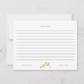 Herbstlaube für Herbst Wasserfarbe Rezept Karte (Rückseite)