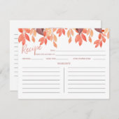 Herbstlaube für Herbst Wasserfarbe Rezept Karte (Vorne/Hinten)