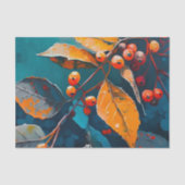 Herbstlaube gestrichen. Blumenblätterung Seidenpapier (Vorderseite)