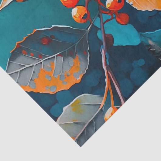 Herbstlaube gestrichen. Blumenblätterung Seidenpapier (Ausschnitt)