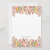 Herbstlaube & Gold Baby Dusche / Sprinkle Einladung (Rückseite)