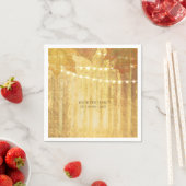Herbstlaube Goldener Herbst Rustikales Holz Serviette (Beispiel)