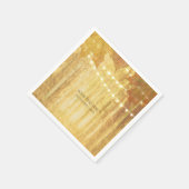 Herbstlaube Goldener Herbst Rustikales Holz Serviette (Ecke)