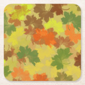 Herbstlaube - Goldener Hintergrund Rechteckiger Pappuntersetzer (Vorderseite)