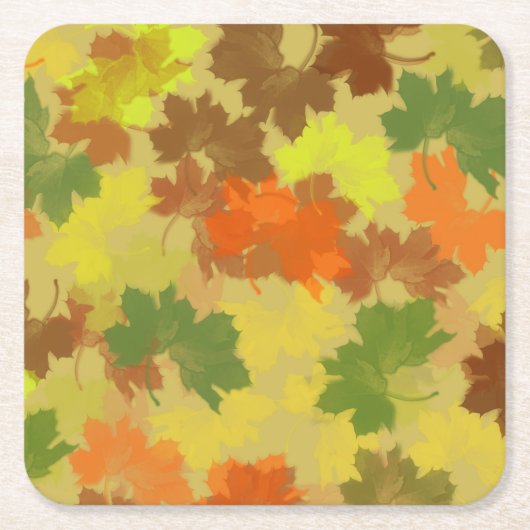 Herbstlaube - Goldener Hintergrund Rechteckiger Pappuntersetzer (Vorderseite)
