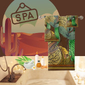 Herbstlaube grün, braun, rost, schokoladenbraun badhandtuch set