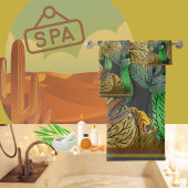 Herbstlaube grün, braun, rost, süß grau badhandtuch set