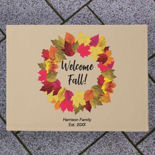 Herbstlaube Hausname Begrüßung Fußmatte