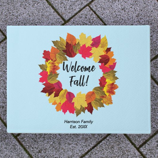 Herbstlaube Hausname Begrüßung Fußmatte