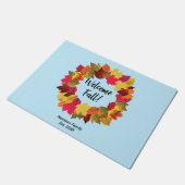 Herbstlaube Hausname Begrüßung Fußmatte (Schrägansicht)